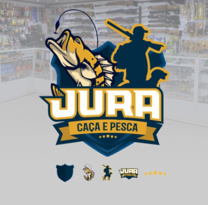 Logo criada pela DABLIU Marketing para Jura Caça e Pesca